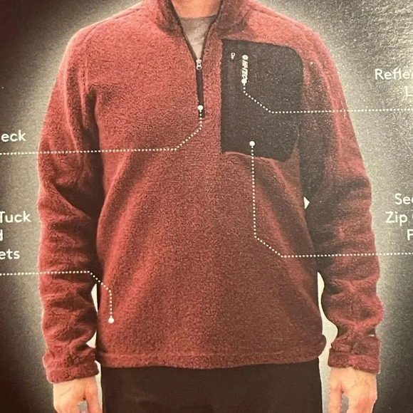 Hi-Tec Men’s ¼ Zip Pullover Fleece Large - Picture 5 of 11